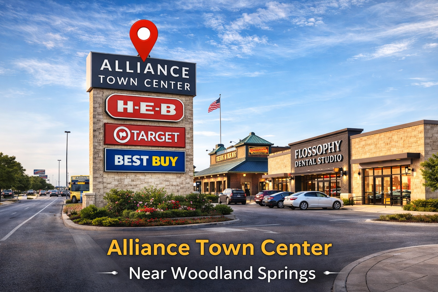 Alliance Town Center area near Woodland Springs Fort Worth